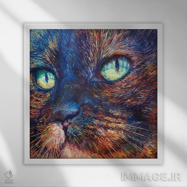 تابلو روباهنما اثر آیریس اسکات - نمای قابدار سفید