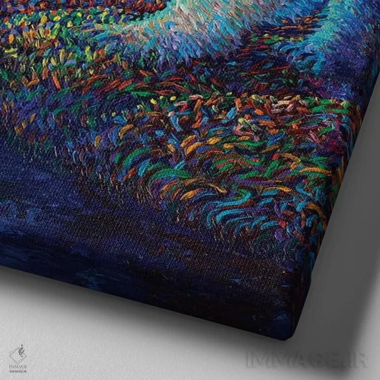 تابلو برای ذوب پرده اثر آیریس اسکات - نمای نزدیک بافت بوم