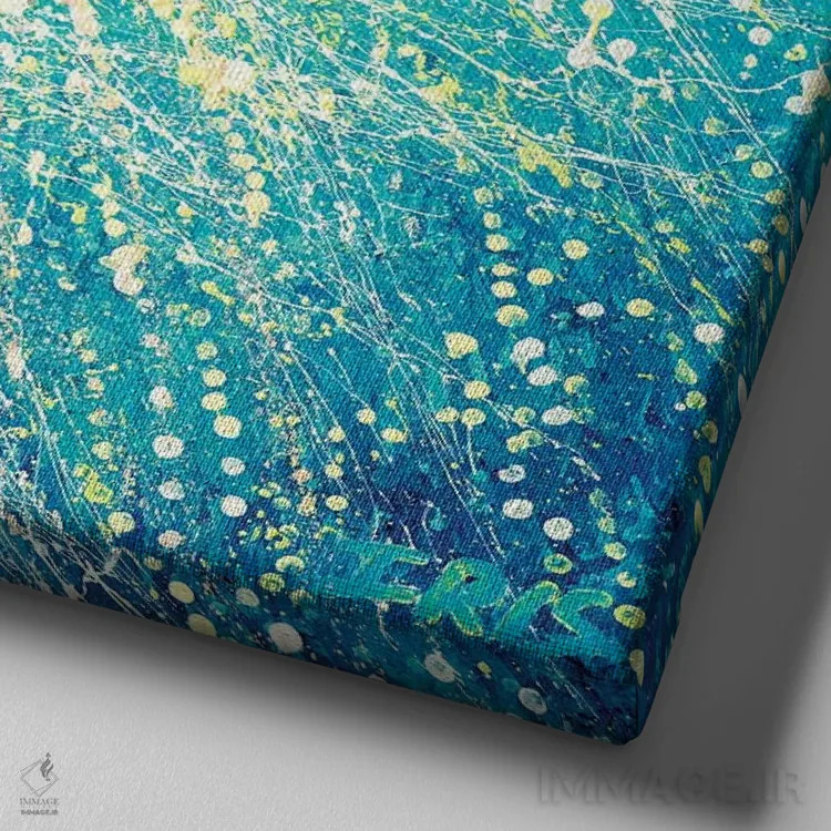 تابلو نه فقط بلوزها (اشاره به موسیقی) اثر آیریس اسکات - نمای نزدیک بافت بوم