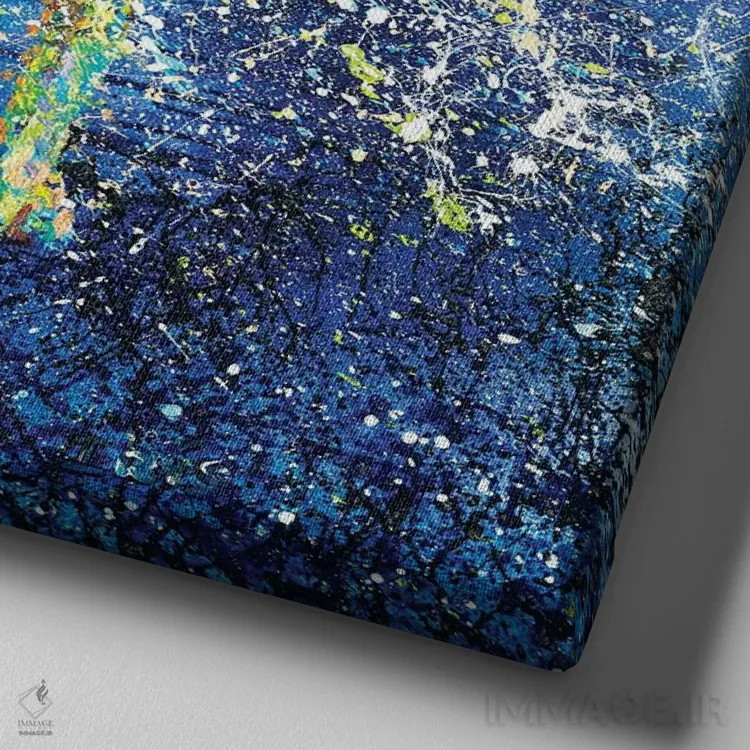 تابلو ترویدال (شکل دوناتمانند) اثر آیریس اسکات - نمای نزدیک بافت بوم