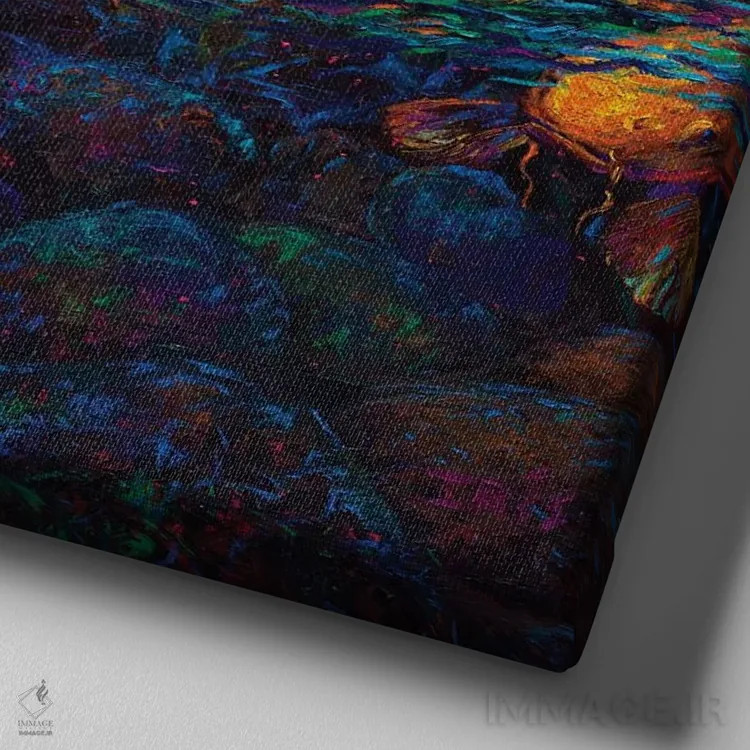 تابلو عاشقپیشگی وسواسی (عشق وسواسی) اثر آیریس اسکات - نمای نزدیک بافت بوم