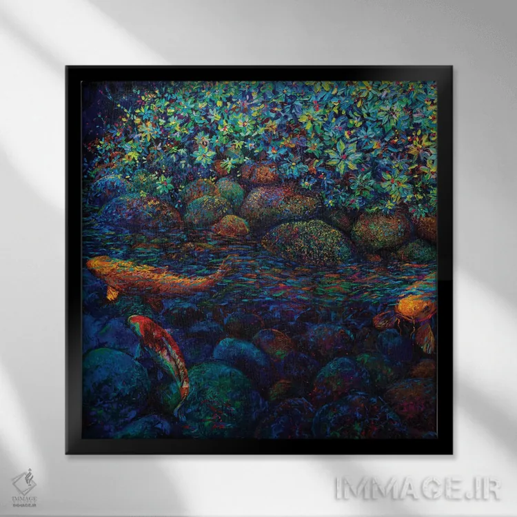 تابلو عاشقپیشگی وسواسی (عشق وسواسی) اثر آیریس اسکات - نمای قابدار مشکی