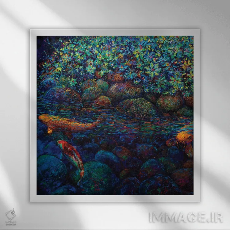 تابلو عاشقپیشگی وسواسی (عشق وسواسی) اثر آیریس اسکات - نمای قابدار سفید