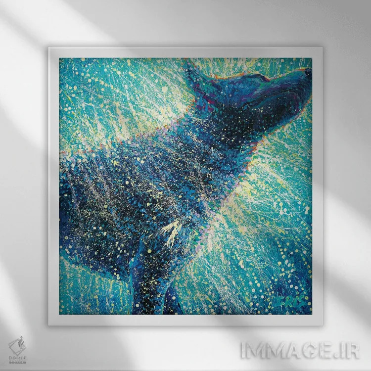 تابلو نه فقط بلوزها (اشاره به موسیقی) اثر آیریس اسکات - نمای قابدار سفید