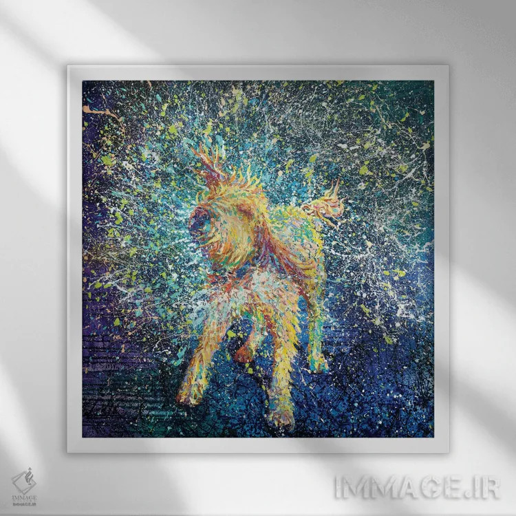 تابلو ترویدال (شکل دوناتمانند) اثر آیریس اسکات - نمای قابدار سفید