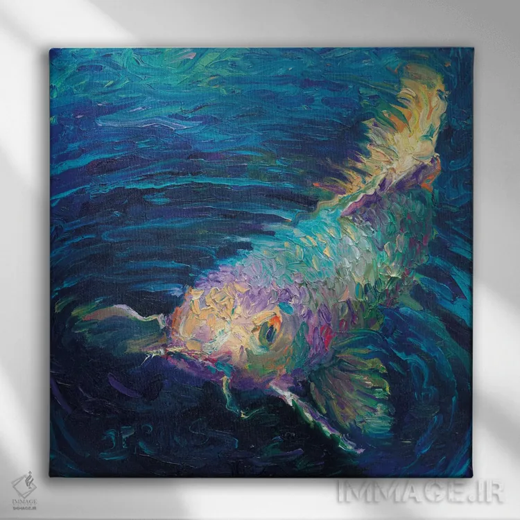 تابلو در یک برکه کوچک اثر آیریس اسکات - نمای روبهرو روی دیوار