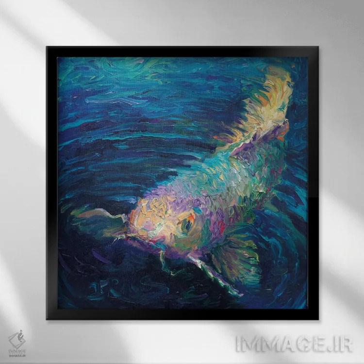 تابلو در یک برکه کوچک اثر آیریس اسکات - نمای قابدار مشکی