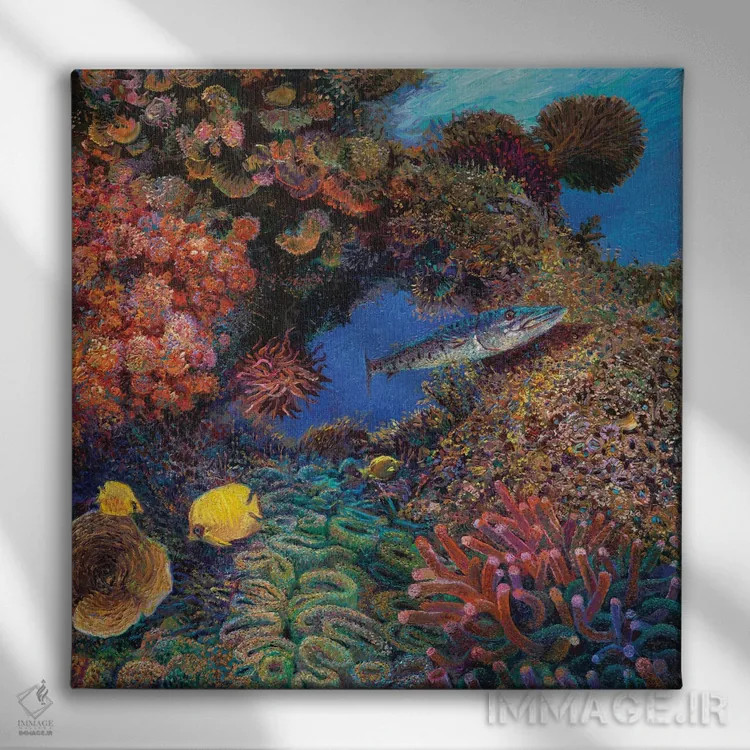 تابلو باراکودا (نوعی ماهی) اثر آیریس اسکات - نمای روبهرو روی دیوار