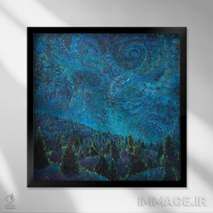 تابلو قیفاووس (صورت فلکی) اثر آیریس اسکات - نمای قابدار مشکی