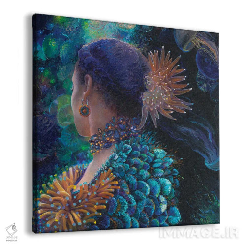 تابلو بانو شقایق دریایی اثر آیریس اسکات - نمای پرسپکتیو محصول