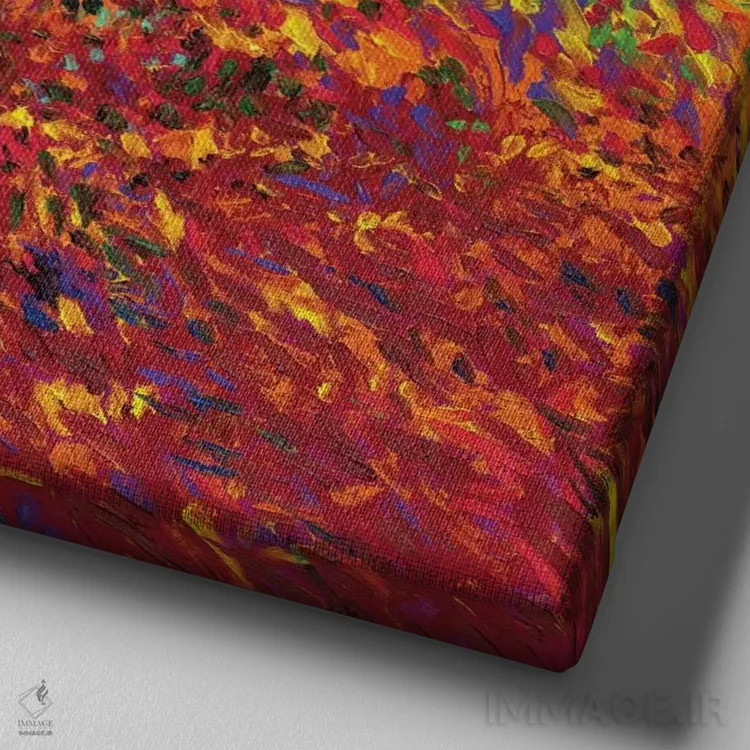 تابلو گیشا (زن هنرمند ژاپنی) اثر آیریس اسکات - نمای نزدیک بافت بوم