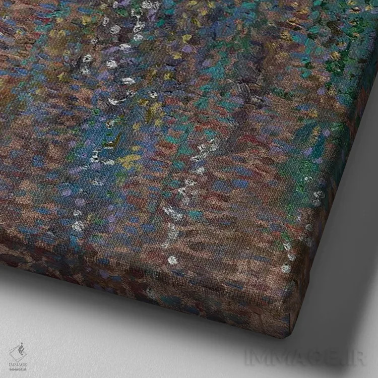 تابلو فابیاسه (تیرهای از گیاهان گلدار) اثر آیریس اسکات - نمای نزدیک بافت بوم