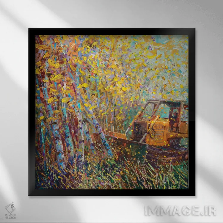 تابلو پادشاه چاما (احتمالاً نام مکان یا شخص) اثر آیریس اسکات - نمای قابدار مشکی