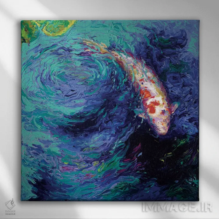 تابلو جاکاراندا (نوعی درخت گلدار) اثر آیریس اسکات - نمای روبهرو روی دیوار