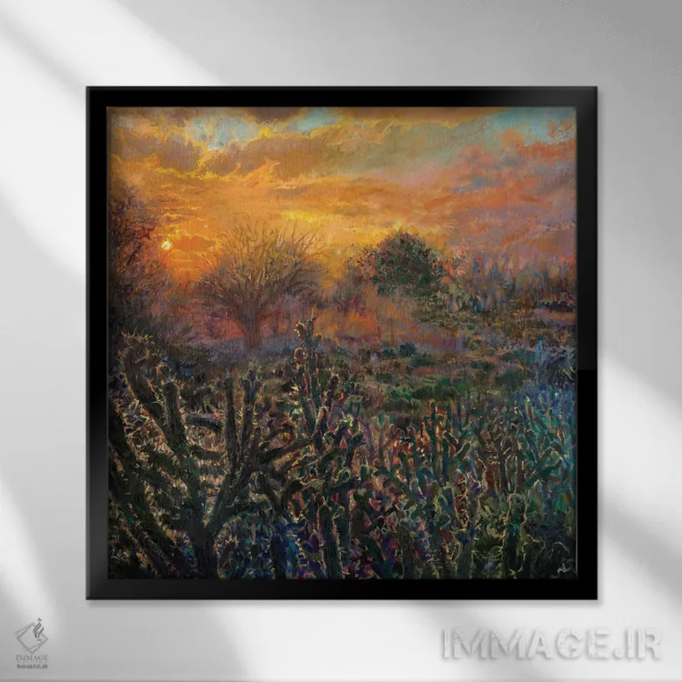 تابلو چراغ روشنایی اثر آیریس اسکات - نمای قابدار مشکی