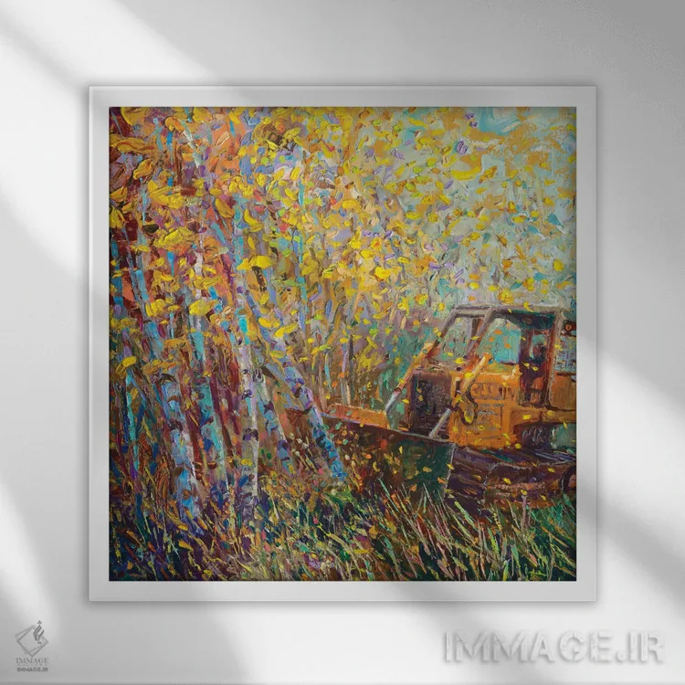 تابلو پادشاه چاما (احتمالاً نام مکان یا شخص) اثر آیریس اسکات - نمای قابدار سفید