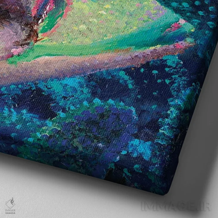 تابلو ماشه را بکش اثر آیریس اسکات - نمای نزدیک بافت بوم