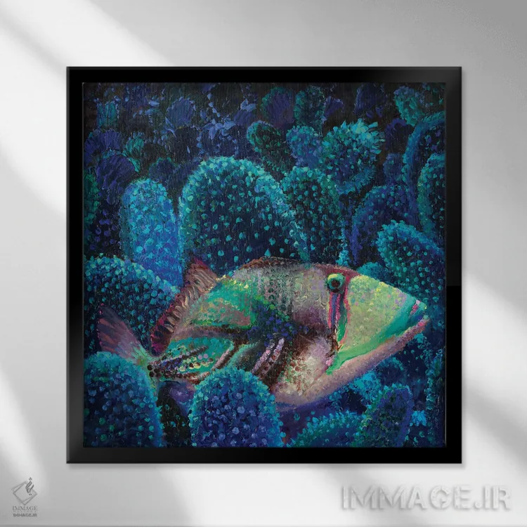 تابلو ماشه را بکش اثر آیریس اسکات - نمای قابدار مشکی