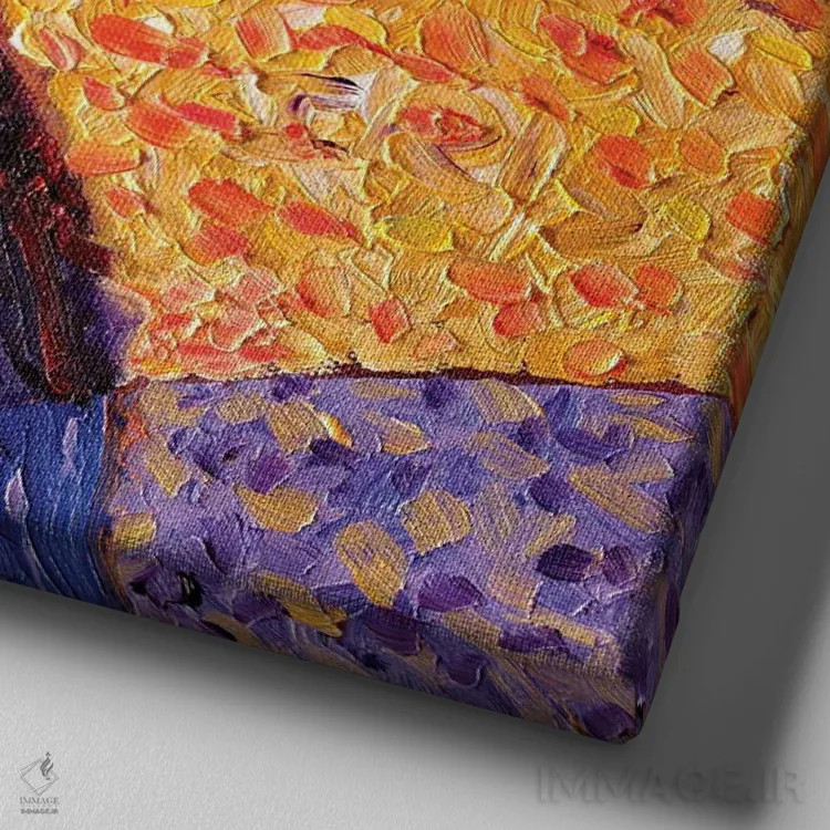 تابلو کلاغ کریستین اثر آیریس اسکات - نمای نزدیک بافت بوم