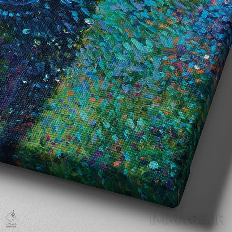 تابلو رودخانه اثر آیریس اسکات - نمای نزدیک بافت بوم