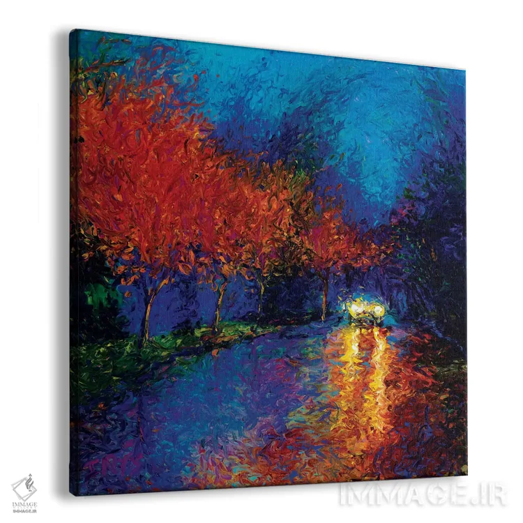 تابلو غرق در نور چراغ خودرو اثر آیریس اسکات - نمای پرسپکتیو محصول