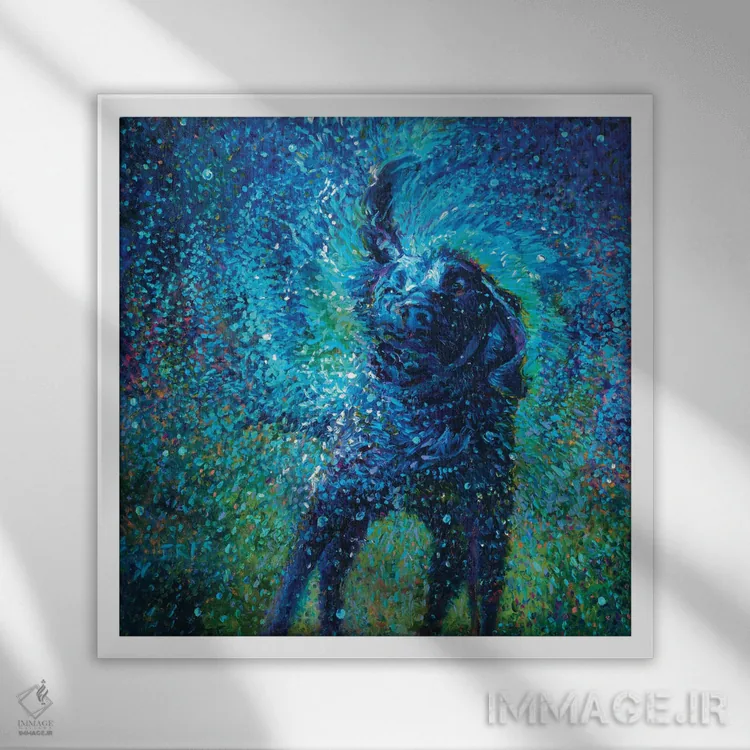 تابلو رودخانه اثر آیریس اسکات - نمای قابدار سفید