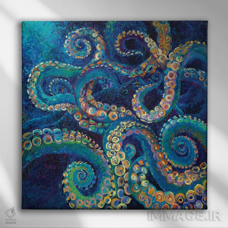 تابلو کولاژ شاخکدار ۲ اثر آیریس اسکات - نمای روبهرو روی دیوار