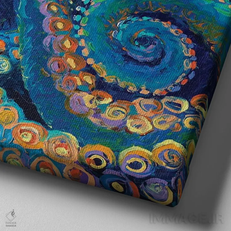 تابلو کولاژ شاخکدار ۲ اثر آیریس اسکات - نمای نزدیک بافت بوم