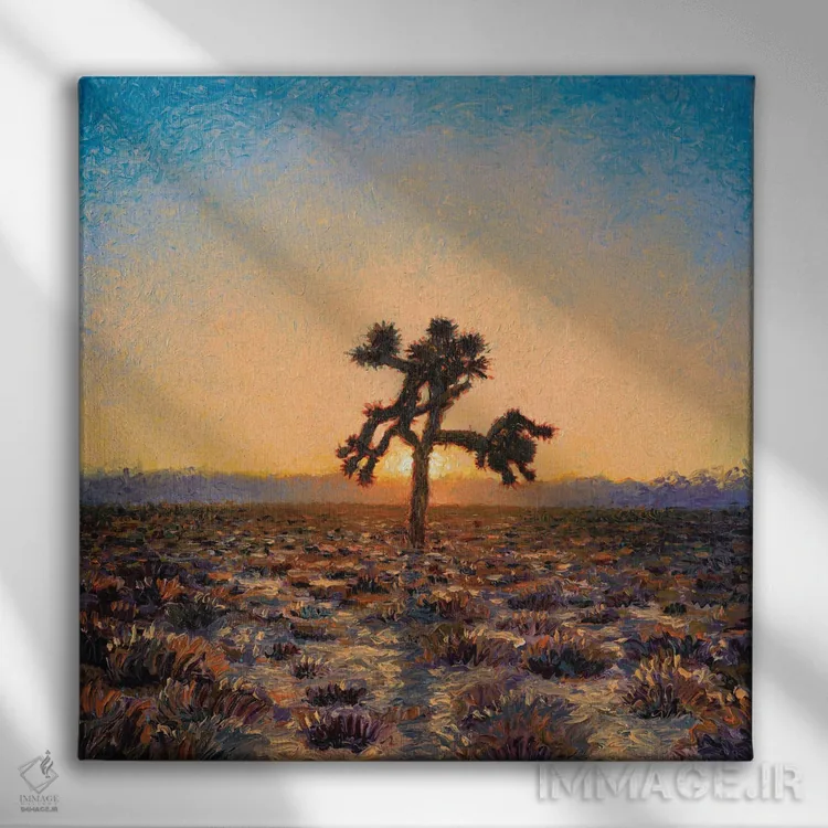 تابلو درخت یوشوا (گونه گیاهی بومی آمریکا) اثر آیریس اسکات - نمای روبهرو روی دیوار