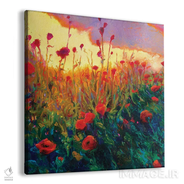 تابلو پوپولا (گل شقایق به پرتغالی/اسپانیایی) اثر آیریس اسکات - نمای پرسپکتیو محصول