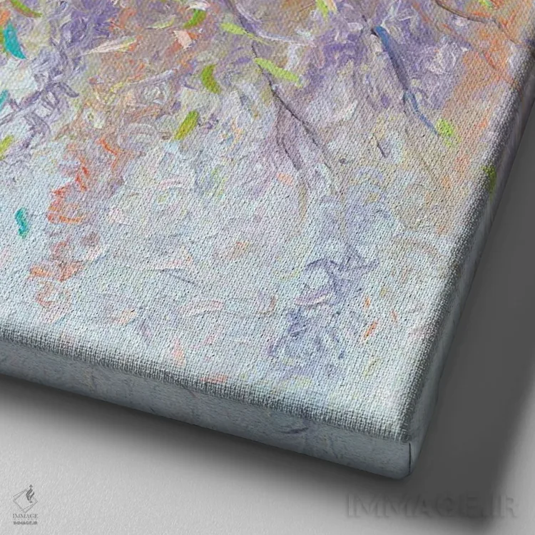 تابلو چیکادی (نوعی پرنده) اثر آیریس اسکات - نمای نزدیک بافت بوم