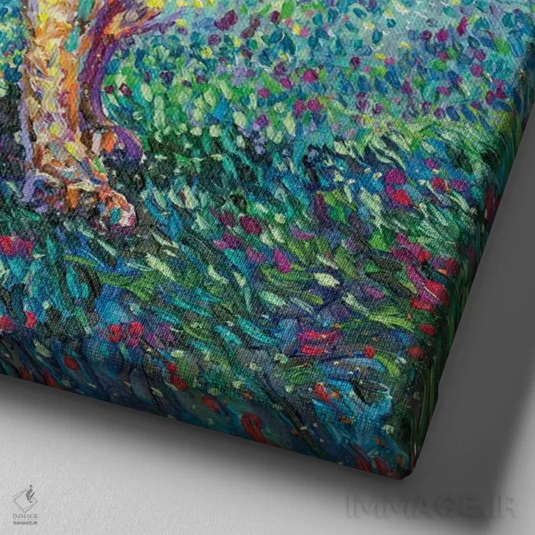 تابلو تکان خوردن پیتبول اثر آیریس اسکات - نمای نزدیک بافت بوم