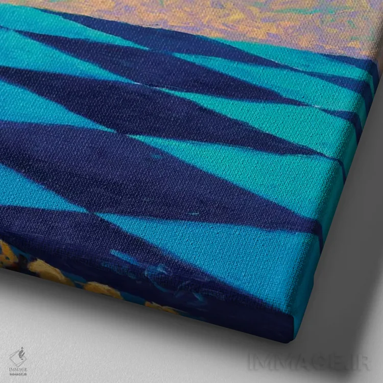 تابلو نیلا اثر آیریس اسکات - نمای نزدیک بافت بوم