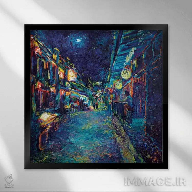 تابلو تمساح تای(لان) من اثر آیریس اسکات - نمای قابدار مشکی