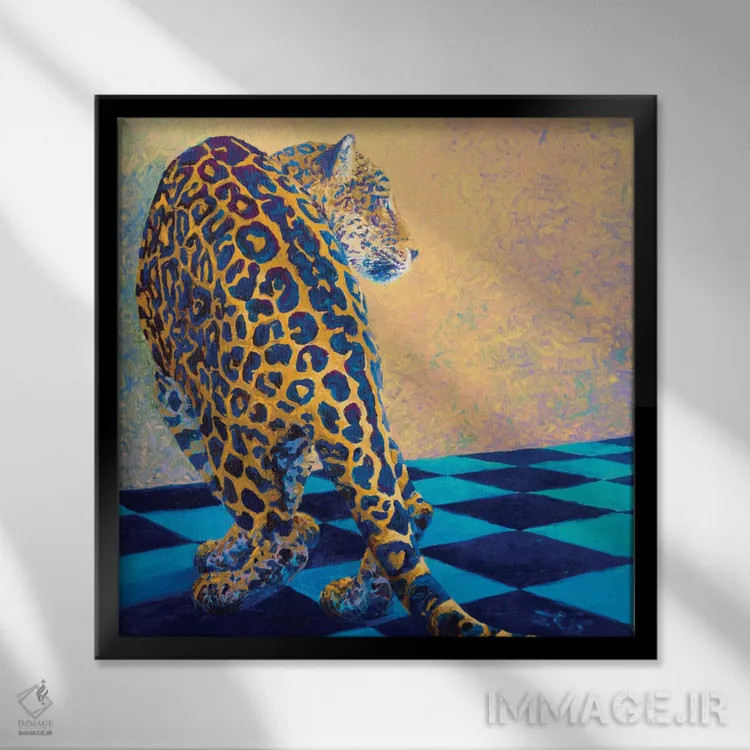 تابلو نیلا اثر آیریس اسکات - نمای قابدار مشکی