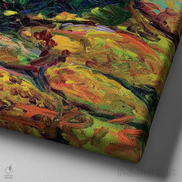 تابلو سالمون شنبه اثر آیریس اسکات - نمای نزدیک بافت بوم