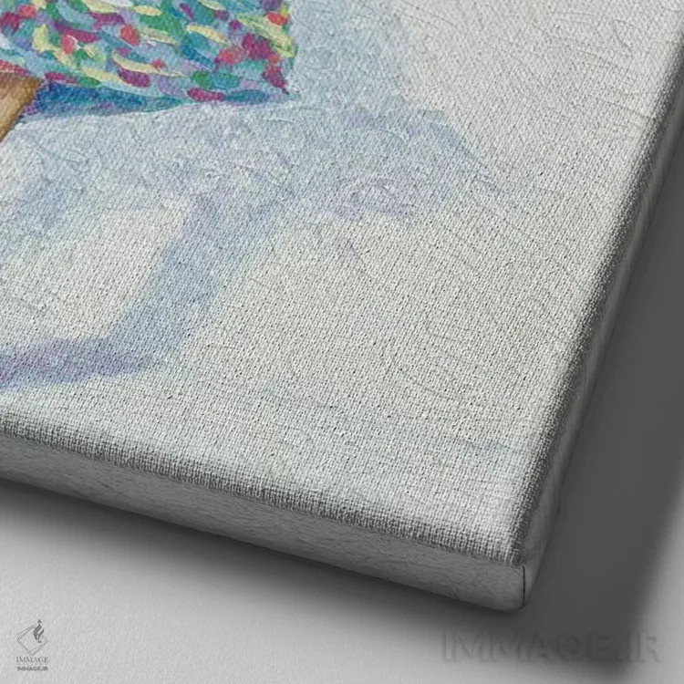 تابلو شکستهشده اثر آیریس اسکات - نمای نزدیک بافت بوم