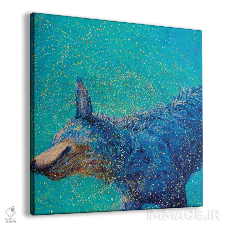 تابلو بلو هیلر در حال تکان خوردن (نژاد سگ) اثر آیریس اسکات - نمای پرسپکتیو محصول