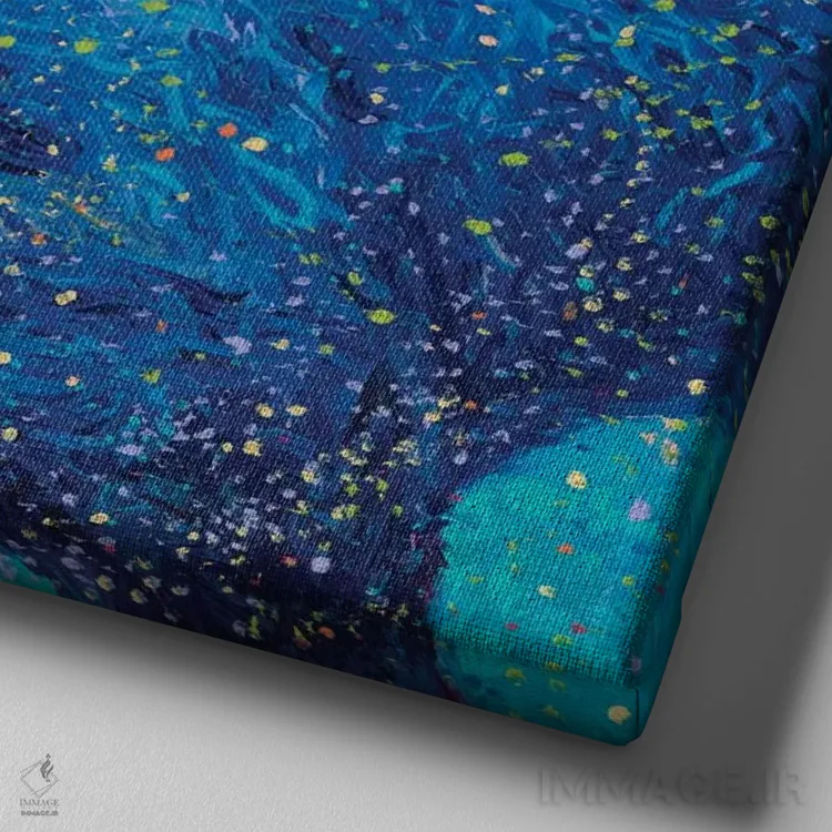 تابلو بلو هیلر در حال تکان خوردن (نژاد سگ) اثر آیریس اسکات - نمای نزدیک بافت بوم