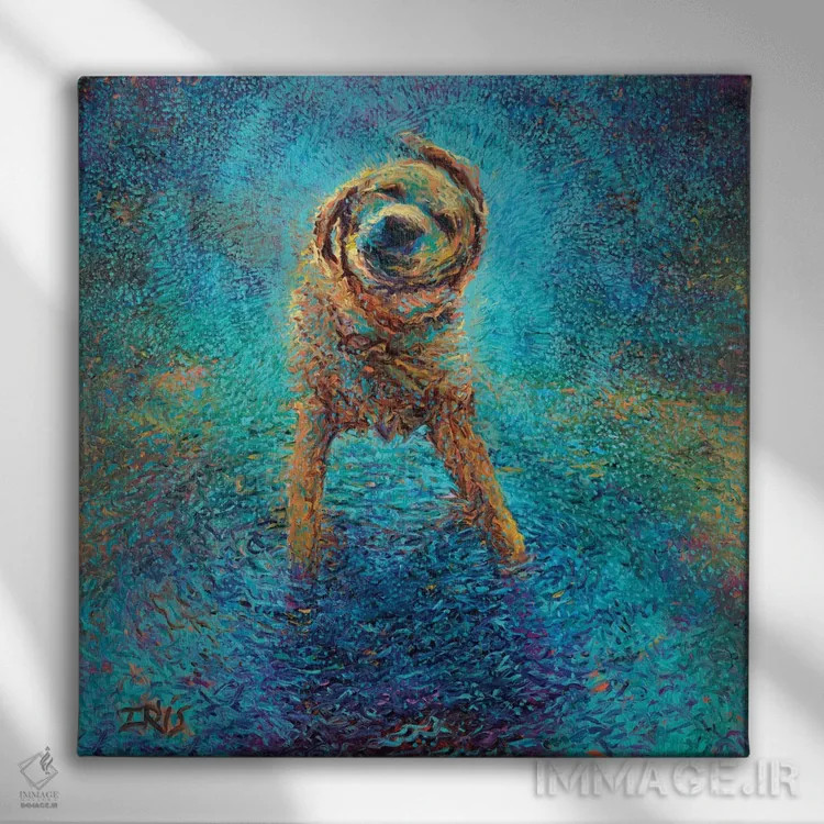 تابلو رهایی از غم و اندوه اثر آیریس اسکات - نمای روبهرو روی دیوار