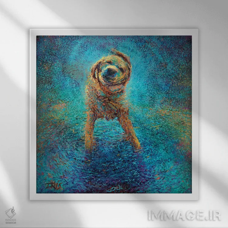 تابلو رهایی از غم و اندوه اثر آیریس اسکات - نمای قابدار سفید