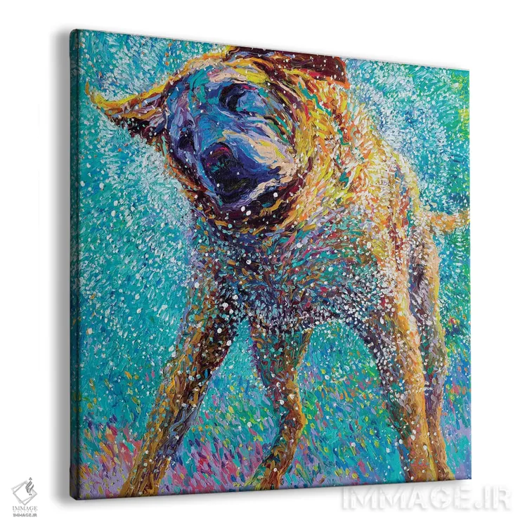 تابلو شنا در غروب خورشید اثر آیریس اسکات - نمای پرسپکتیو محصول