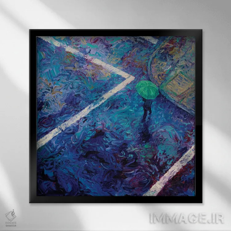 تابلو نمای استودیو اثر آیریس اسکات - نمای قابدار مشکی