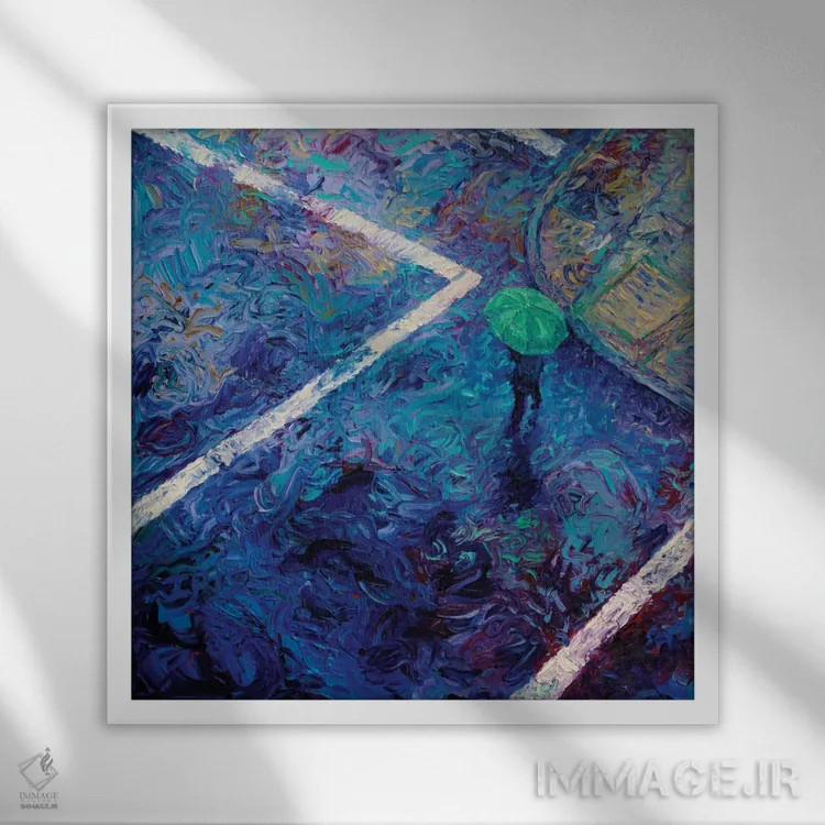 تابلو نمای استودیو اثر آیریس اسکات - نمای قابدار سفید