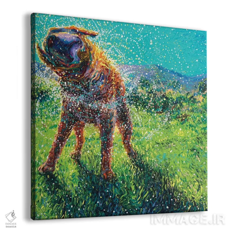 تابلو شنا در نهر اثر آیریس اسکات - نمای پرسپکتیو محصول