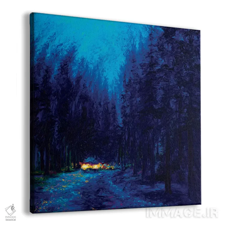 تابلو سکویاهای آبی (درخت) اثر آیریس اسکات - نمای پرسپکتیو محصول