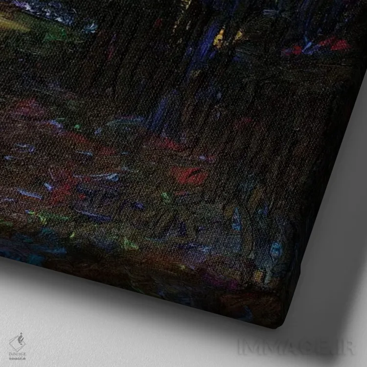 تابلو هوای تاکسی اثر آیریس اسکات - نمای نزدیک بافت بوم