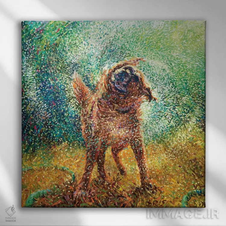 تابلو زویی اثر آیریس اسکات - نمای روبهرو روی دیوار