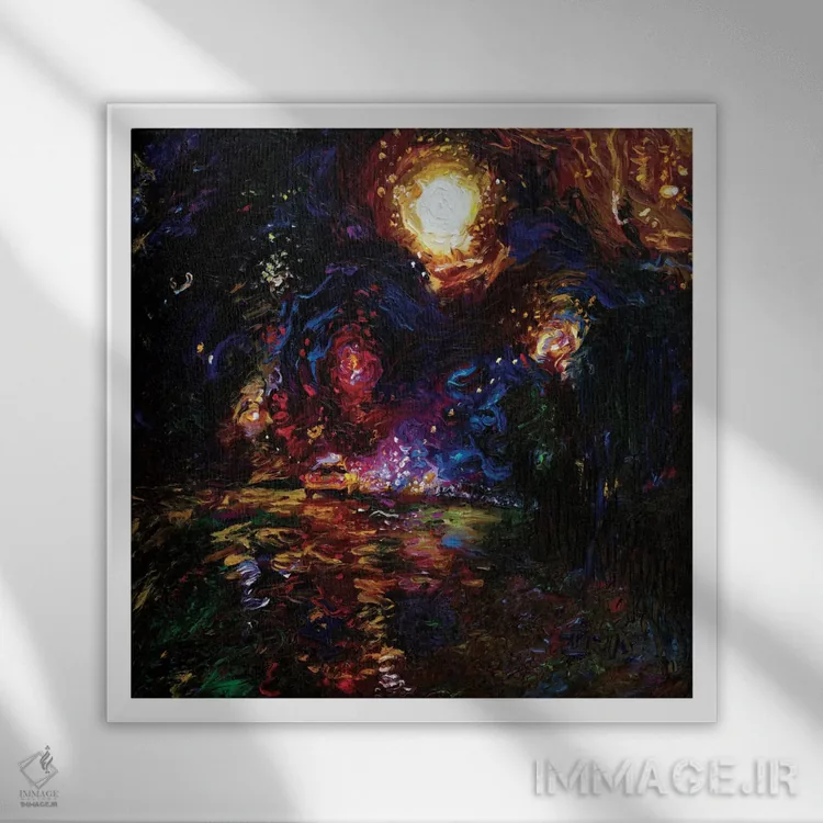 تابلو هوای تاکسی اثر آیریس اسکات - نمای قابدار سفید