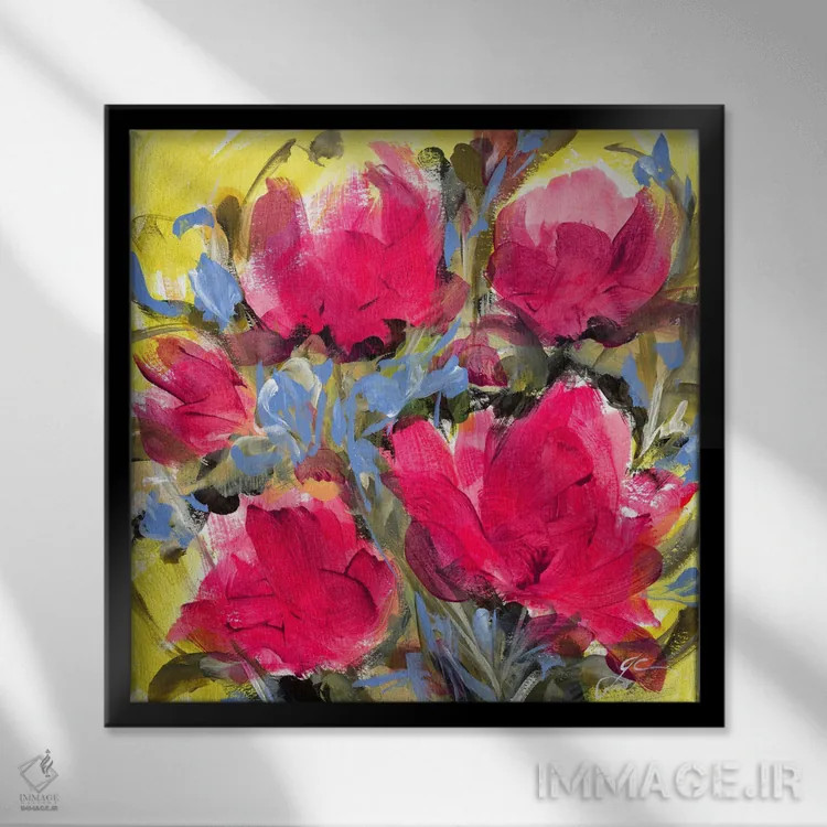 تابلو شادی زندگی اثر ایزابل کراوزه - نمای قابدار مشکی